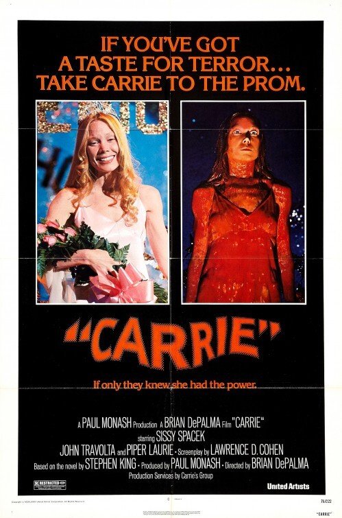 Locandina ufficiale di Carrie del 1976