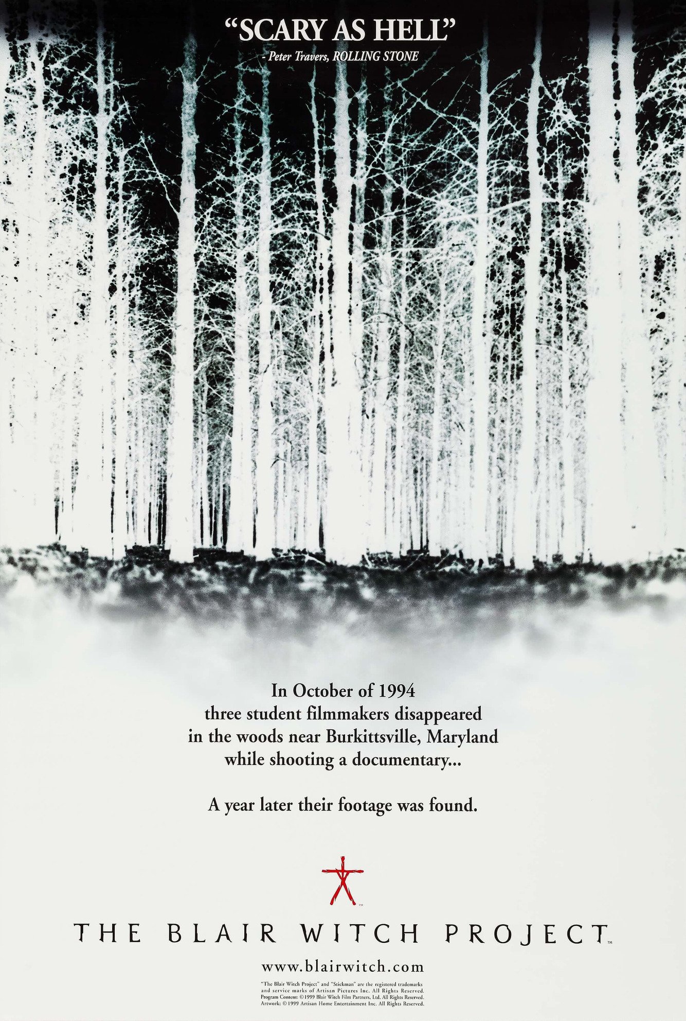 Locandina ufficiale di The Blair Witch Project