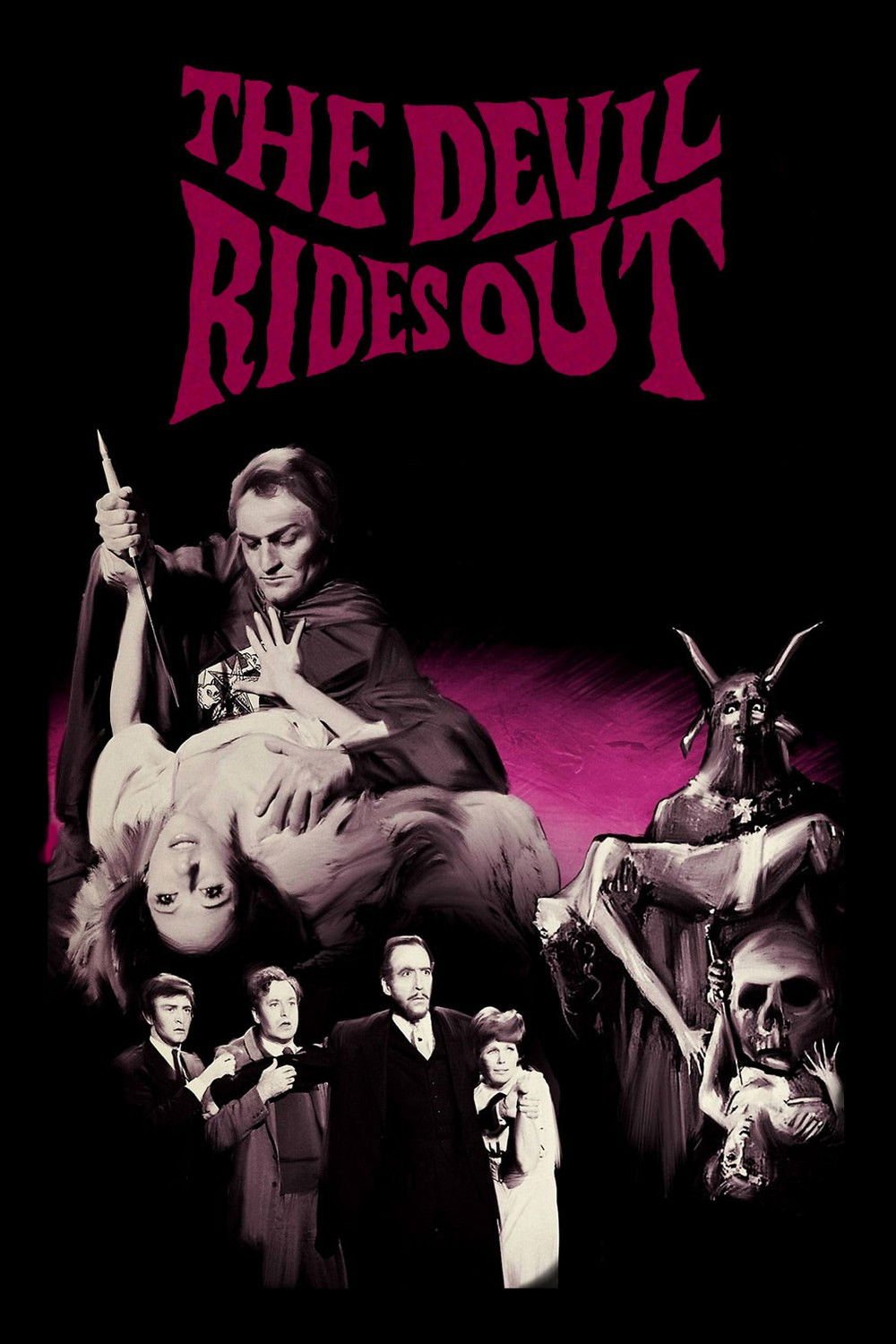 Locandina ufficiale verticale di The Devil Rides Out del 1968