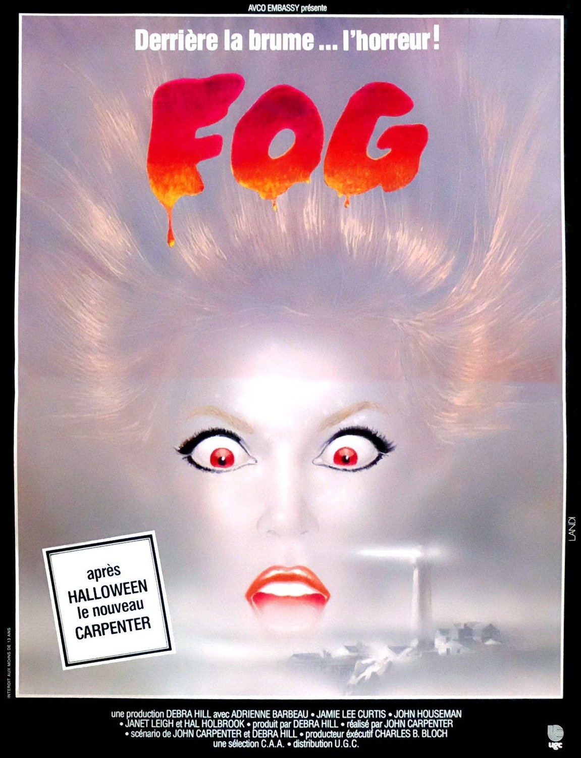 Locandina verticale di The Fog, film horror del 1980 diretto da John Carpenter.