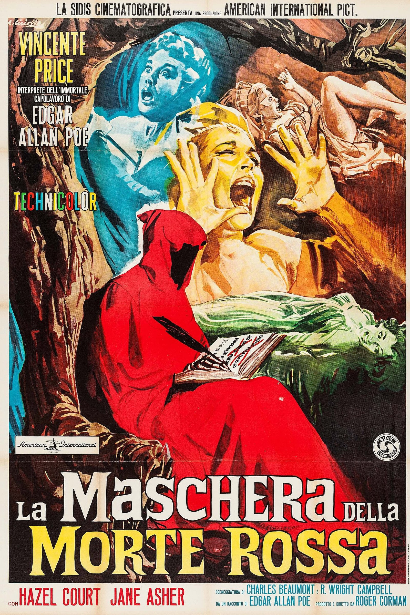 Locandina teatrale verticale di The Masque of the Red Death del 1964
