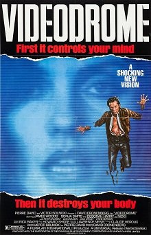Locandina ufficiale di Videodrome, film del 1983 diretto da David Cronenberg