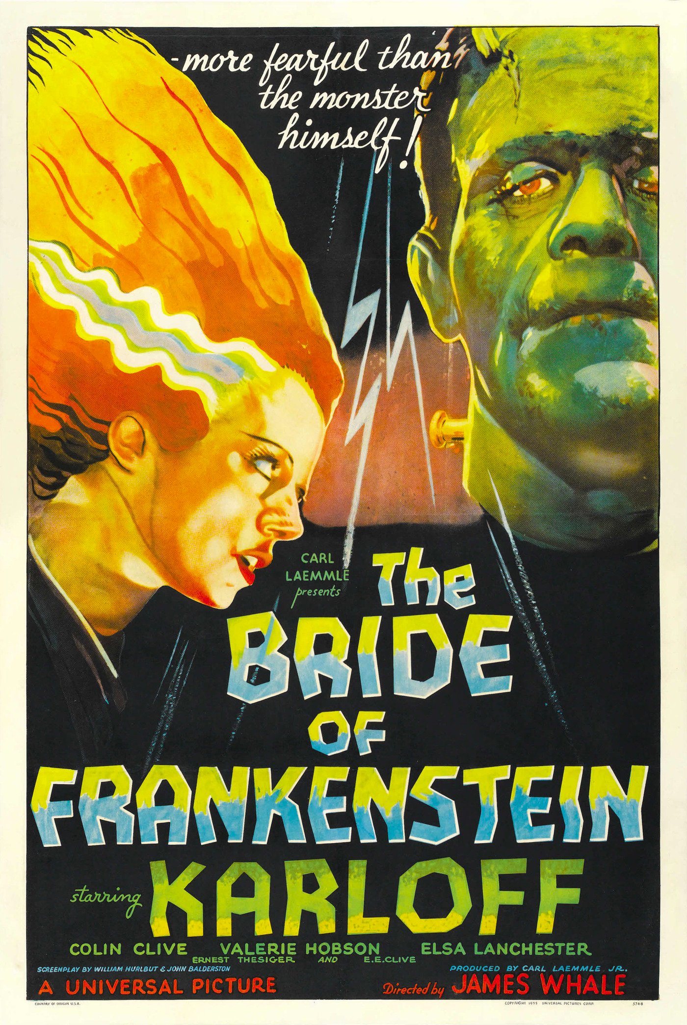Locandina verticale di The Bride of Frankenstein del 1935
